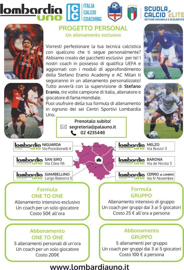 Lombardia Uno | Affitto Campi da Calcio, Calcetto, Beach Volley, Beach Tennis, Foot Volley e Paddle Padel a Milano | immagine allenamento individuale