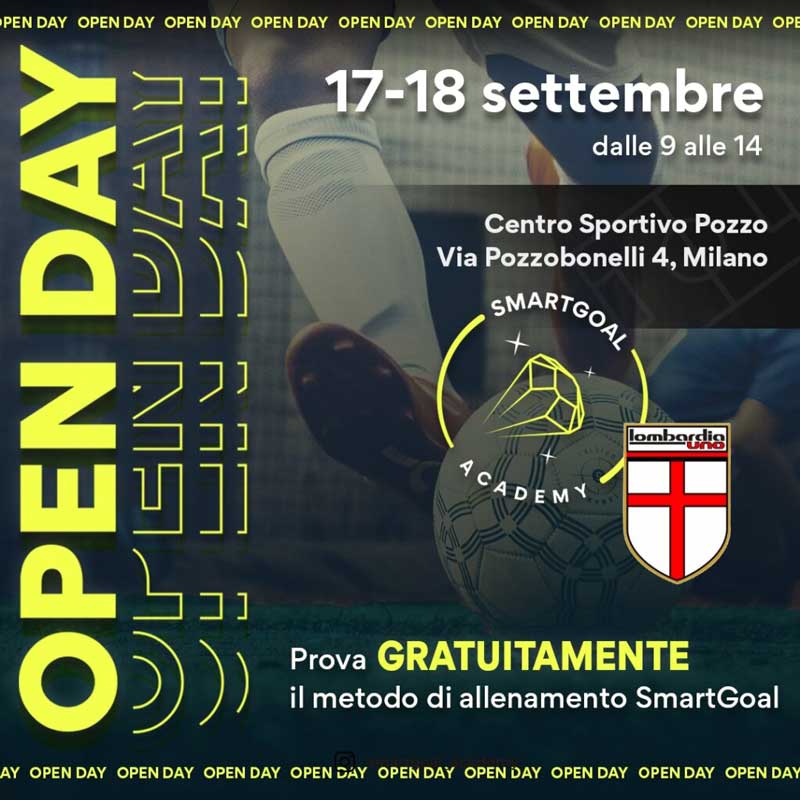Scuola Calcio Elite Centro Tecnico Milan | Open Day Calcio Centro Sportivo Pozzo | Smart Goal Academy 17 e 18 settembre Milano