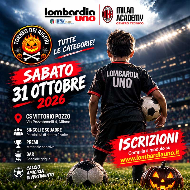 Calcio torneo dei rigori 31 ottobre 2026 halloween con grigliata