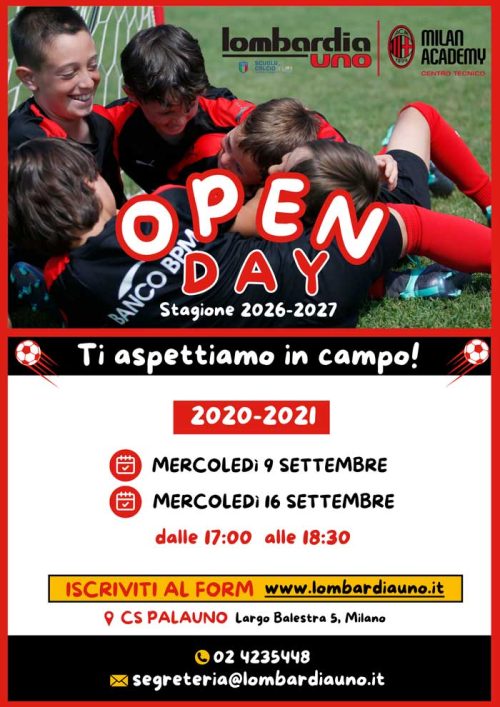Open Day Calcio di Lombardia Uno presso CS Palauno